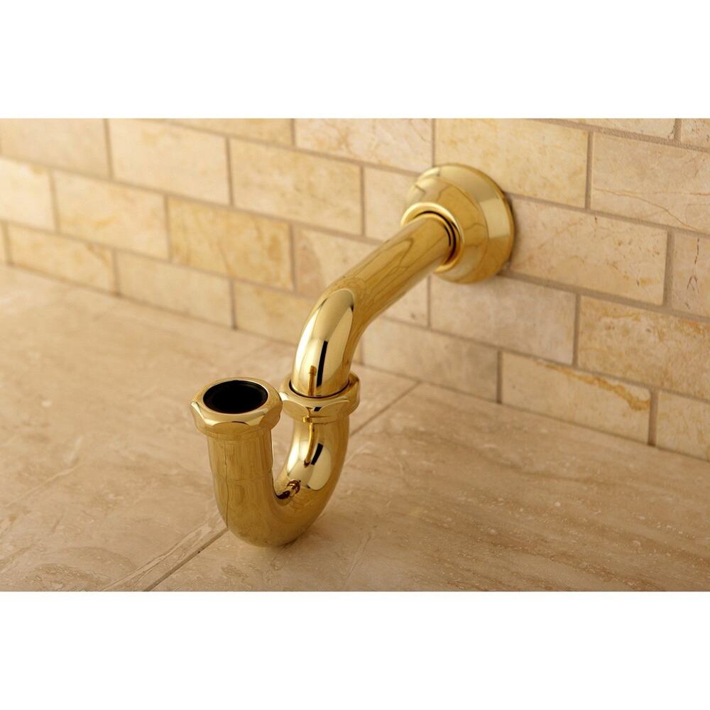 Kingston Vintage CC2182 1-1/4 Inch Decor P-Trap, 18 Gauge, Polished Brass